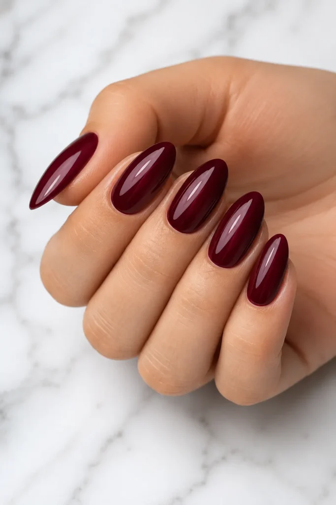 Fall Nails 2 01 — Burgundy Nails