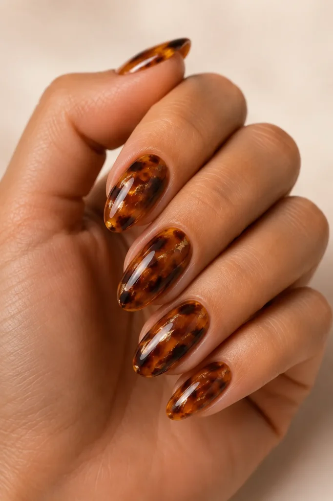 Fall Nails 9 08 — Tortoiseshell Nails