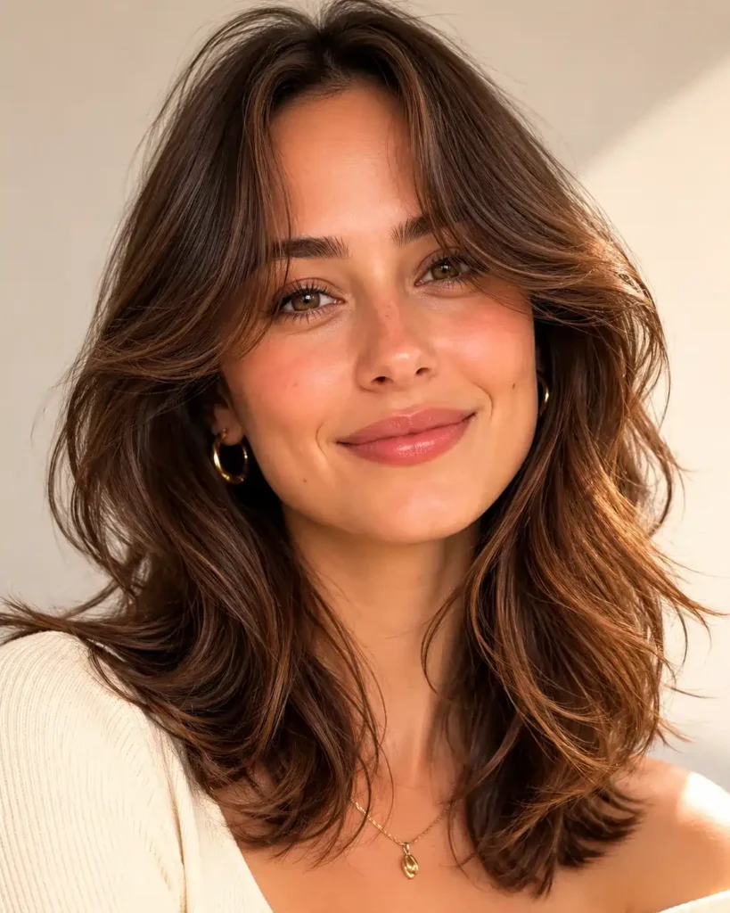 Hairstyles for Big Foreheads 2 1 — Curtain Bangs 1