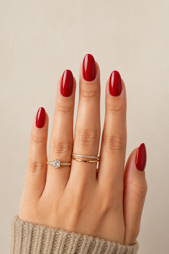 Red Cherry Nail Ideas 3 1. Classic Red Cherry Nails Glossy Finish