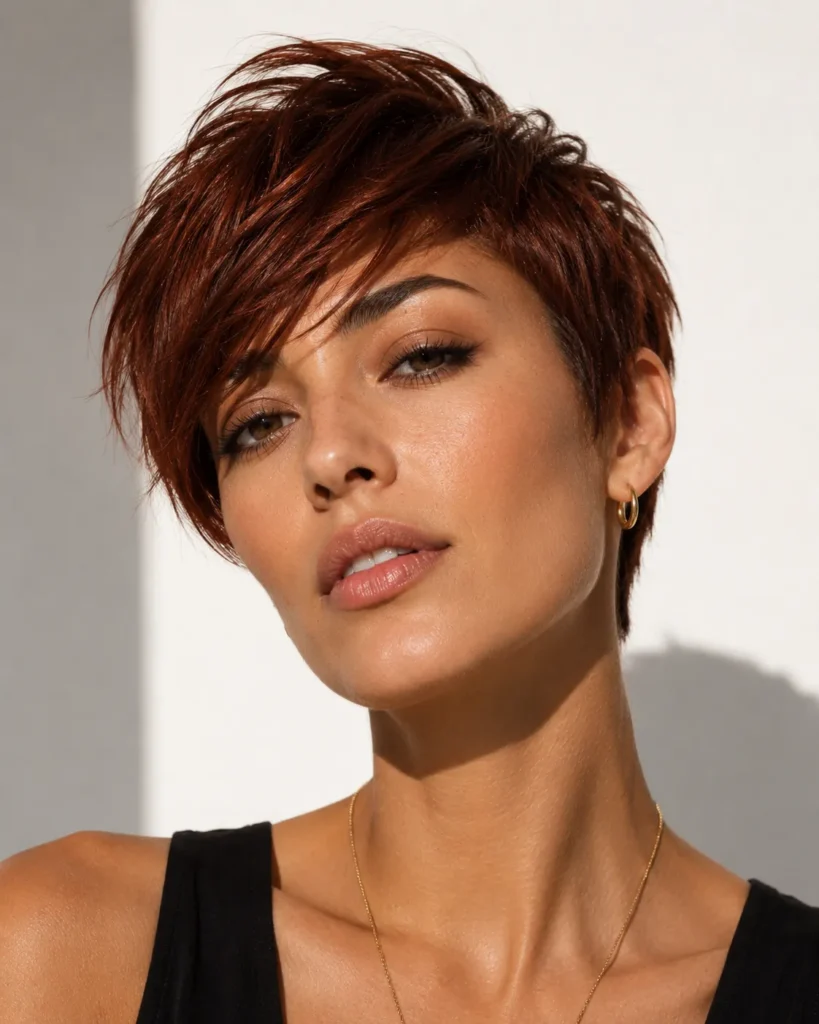 Hairstyles for Big Foreheads 11 10 — Textured Pixie Cut