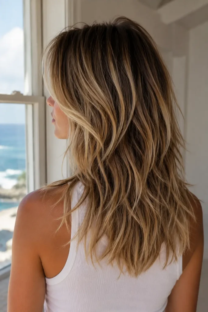 Shag Hairstyles for Medium Length Thin Fine Hair 11 10. Blonde Shag with Money Piece Highlights
