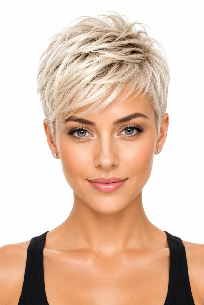 Short Pixie Cut Ideas 12 10. Platinum Blonde Pixie