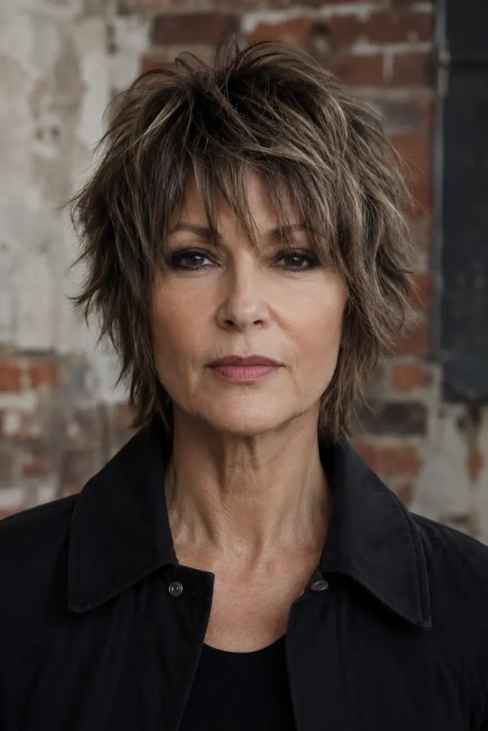 Shaggy Hairstyles for Older Women 12 10. The Choppy Textured Shag