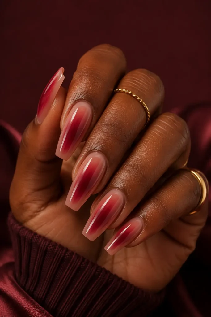 Aura Nails 13 11. Cherry Red Aura Nails