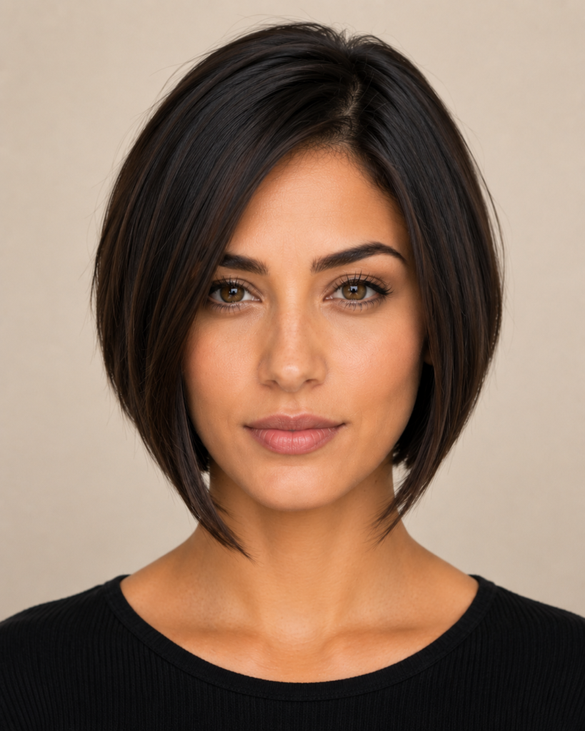 Chin Length Hairstyles for Thin, Fine Hair 13 11. Inverted Bob Shorter Nape Longer Front