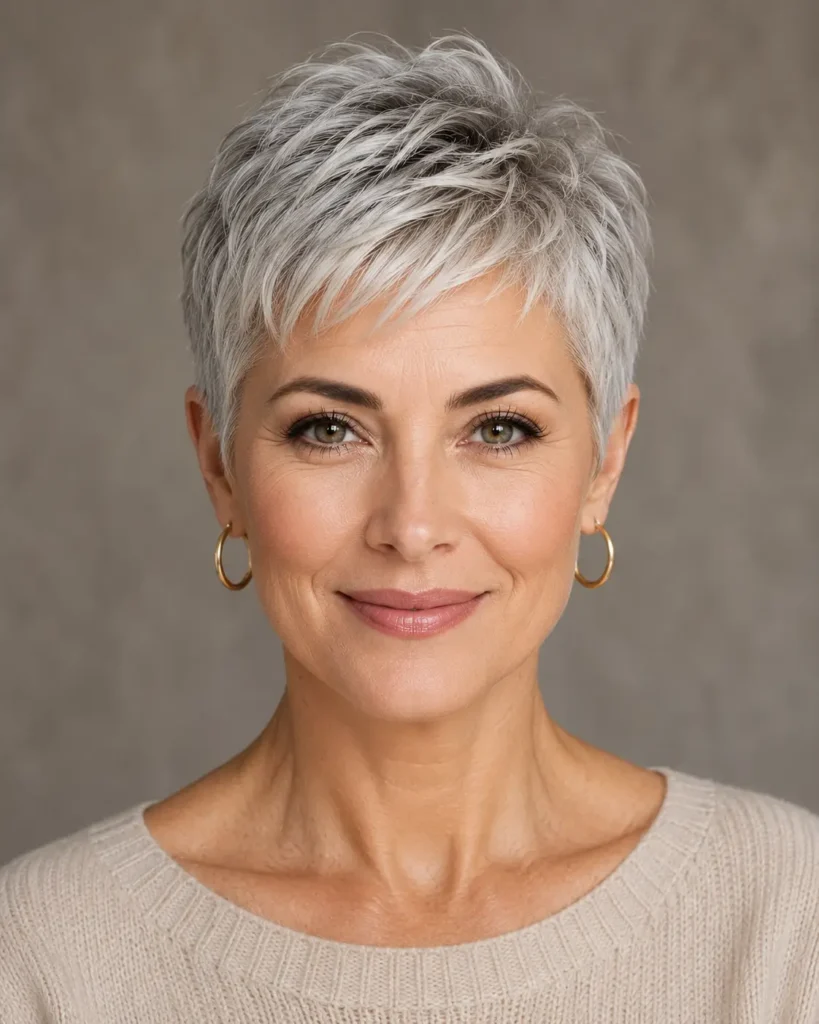 Short Pixie Cut Ideas 13 11. Silver Gray Pixie
