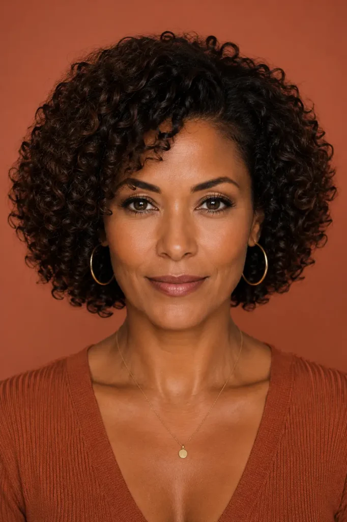 12. Curly Bob for Natural Curls