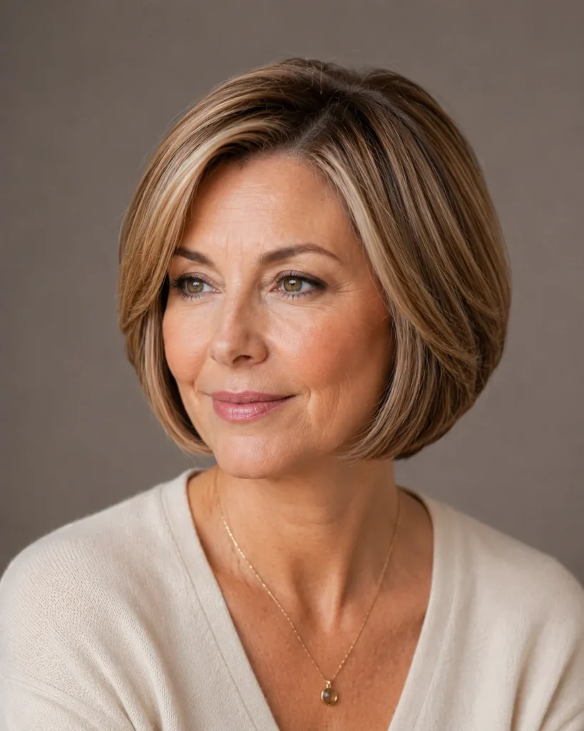 Short Haircuts for Women Over 50 13 12. Rounded Chin Length Bob for Round Faces