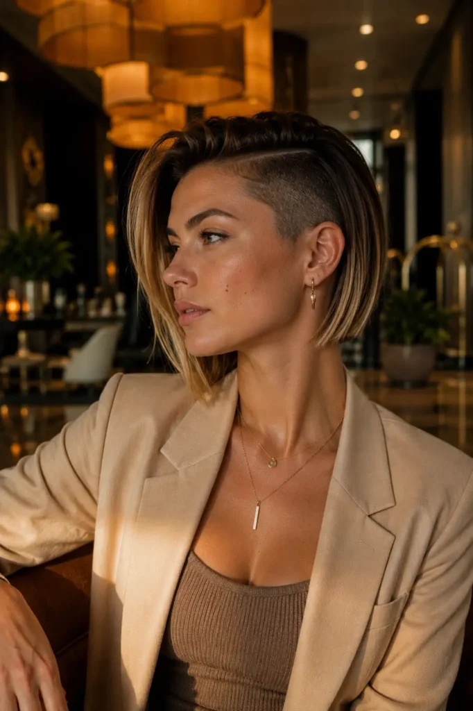 12. Voluminous Undercut Lob Long Bob