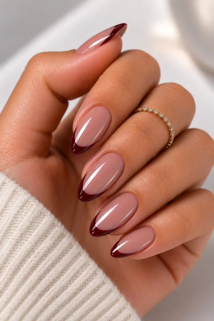 Fall Nails 14 13 — Fall French Tips
