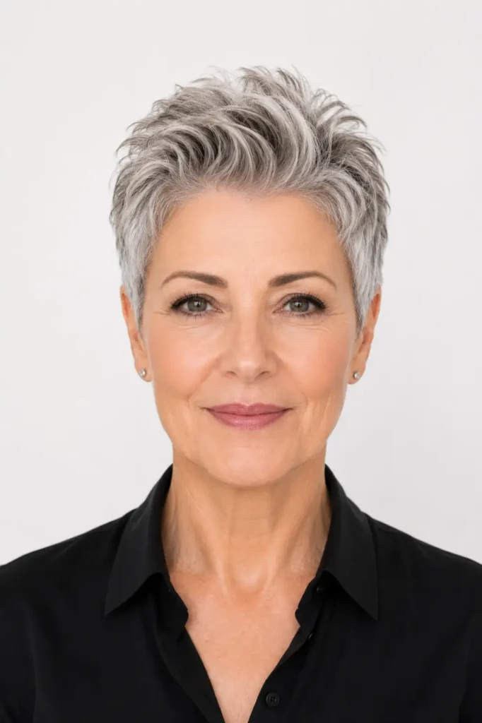 Short Pixie Haircuts for Older Women 15 13. Pixie with a Defined Quiff