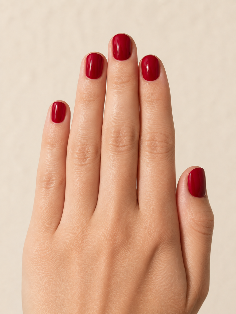 Red Cherry Nail Ideas 16 14. Short Round Cherry Nails