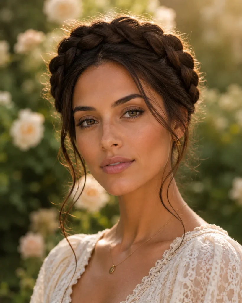 Hairstyles for Big Foreheads 16 15 — Crown Braid