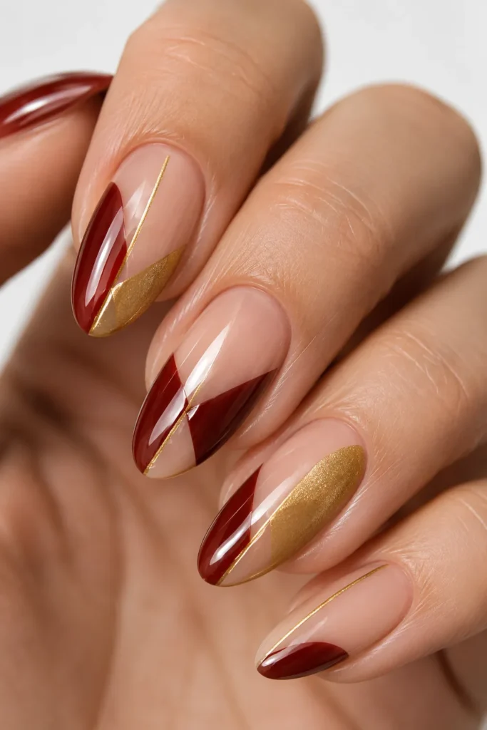 Fall Nails 16 15 — Negative Space Nails