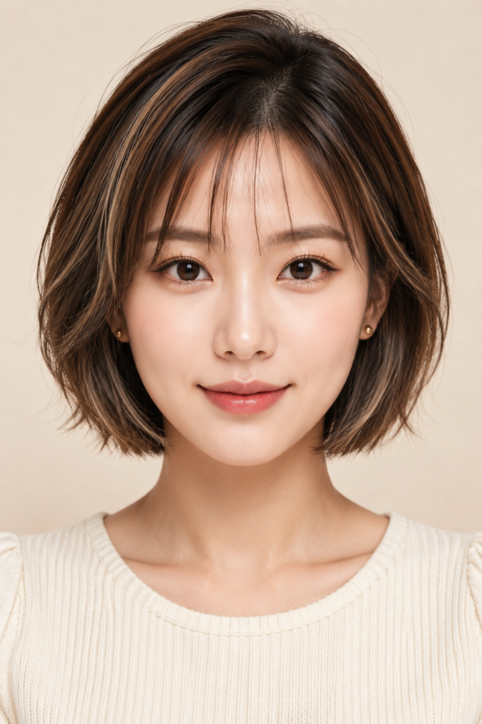 Chin Length Hairstyles for Thin, Fine Hair 17 15. Bob with Balayage Highlights