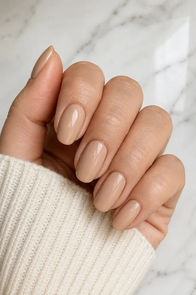 Fall Nails 17 16 — Warm Nude Nails