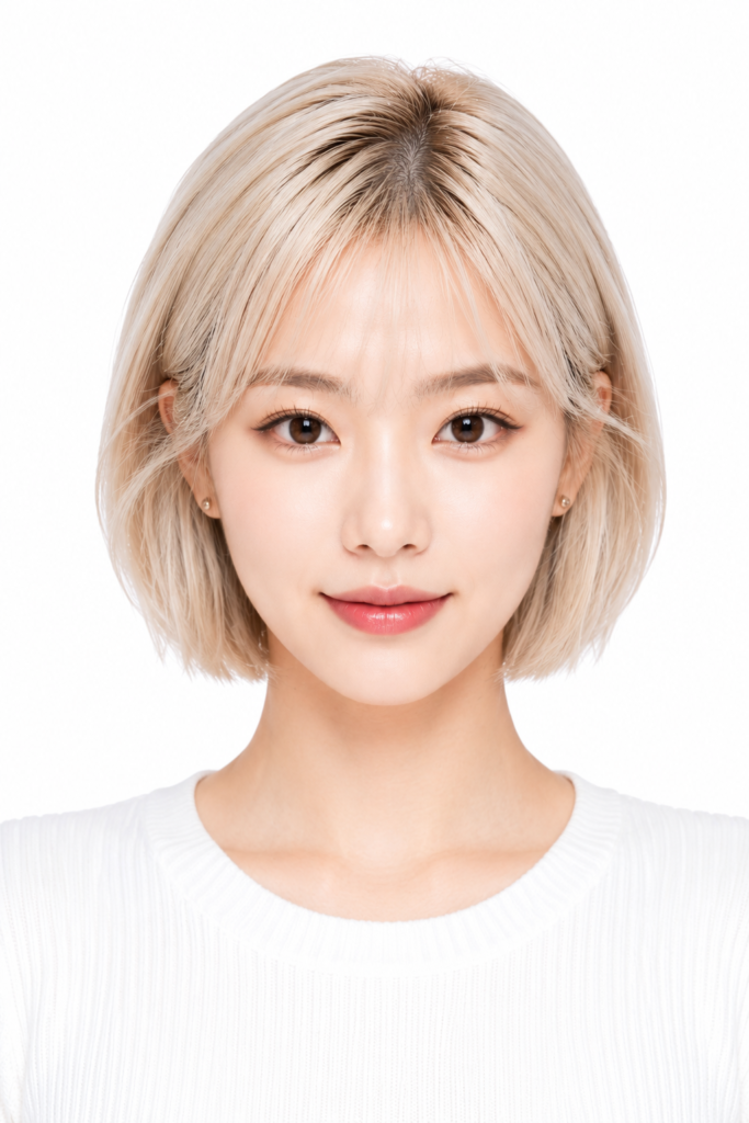 Chin Length Hairstyles for Thin, Fine Hair 18 16. Platinum Blonde Chin Bob