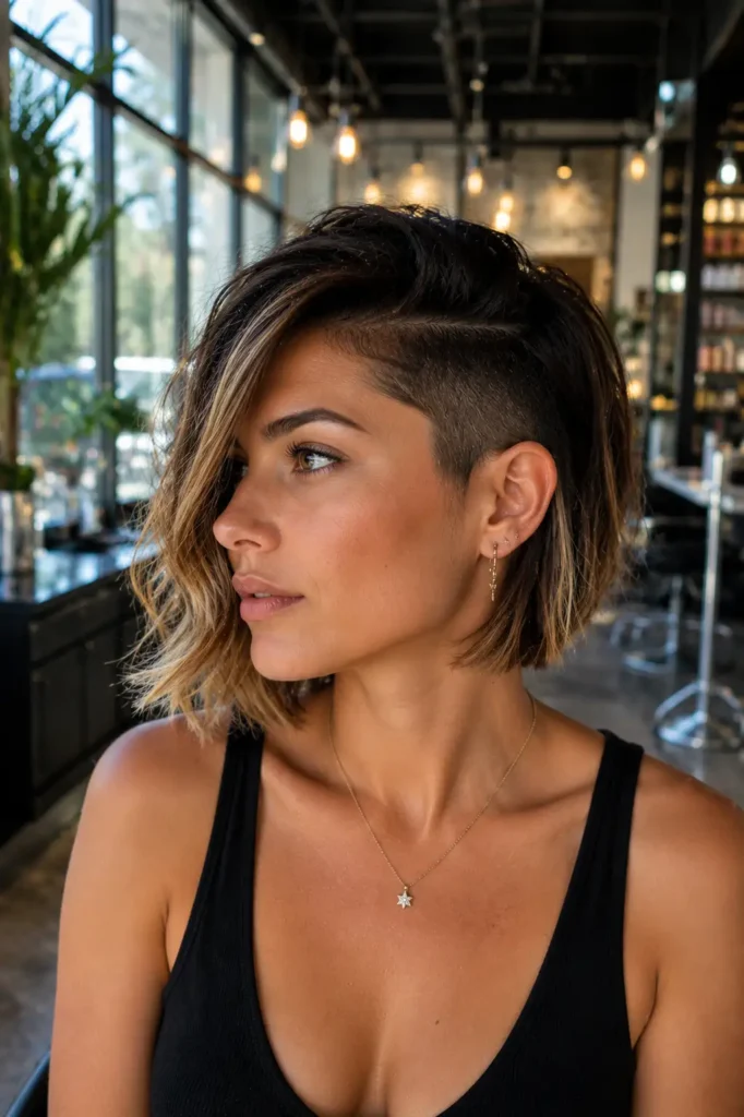 16. Undercut with Color — Highlights That Double the Volume