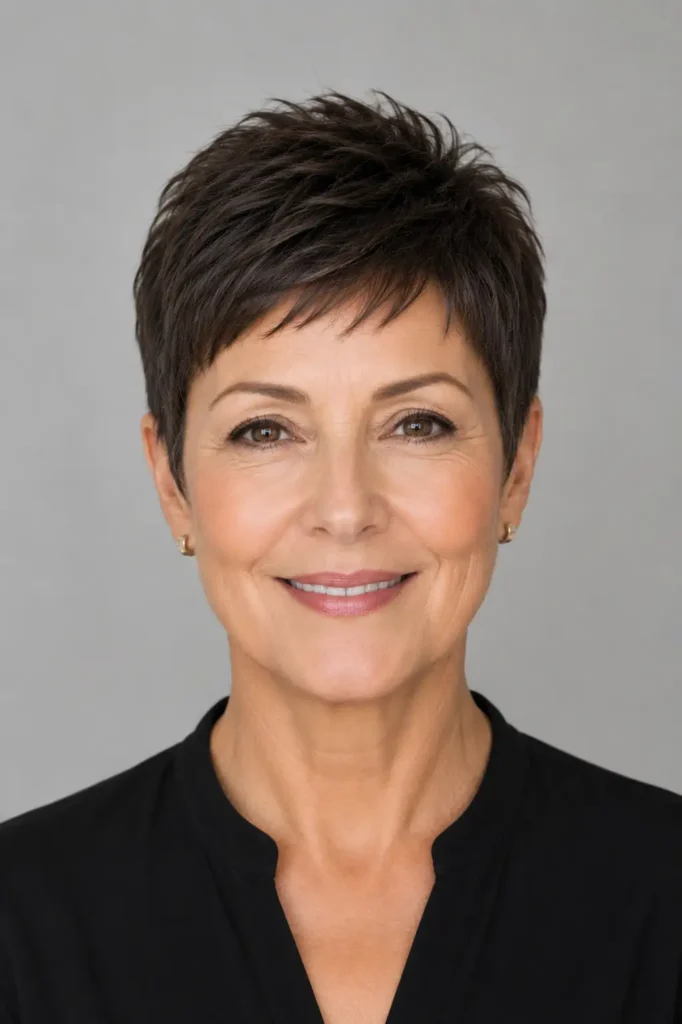 Short Pixie Haircuts for Older Women 19 17. Tapered Pixie for Square Faces