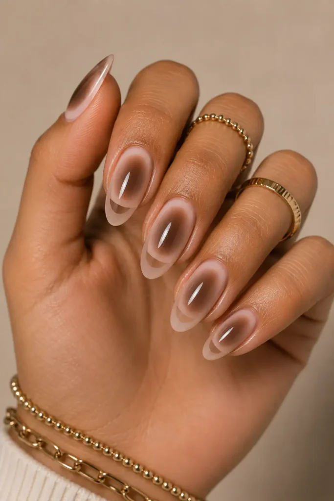 Aura Nails 20 18. Negative Space Aura Nails