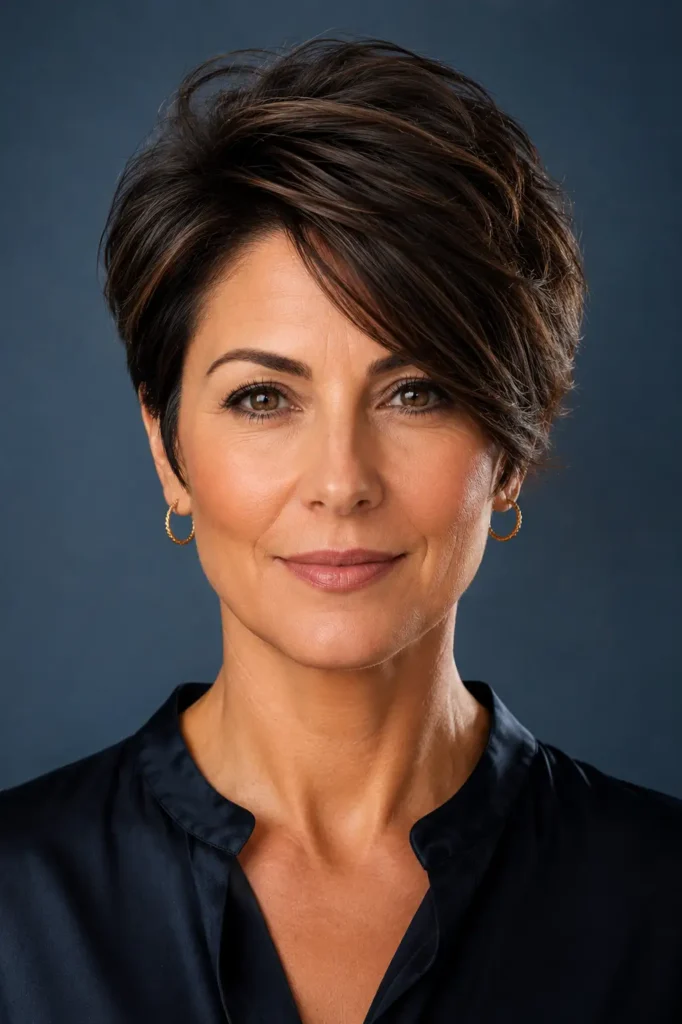 18. Textured Crop With Side Part