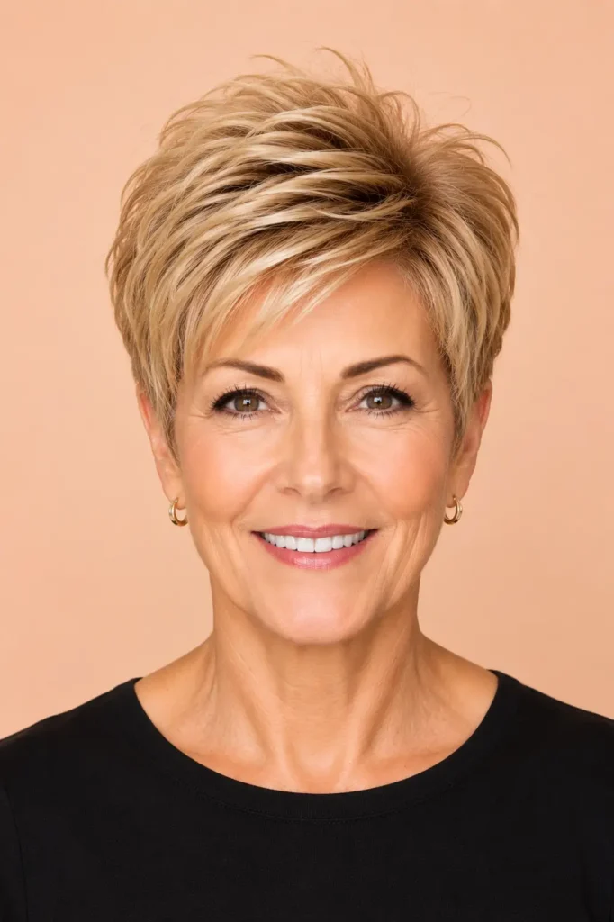 Short Pixie Haircuts for Older Women 20 18. Voluminous Root Lift Pixie