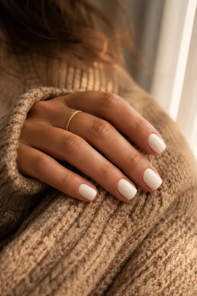 Fall Nail Color Ideas 21 19. Autumn White