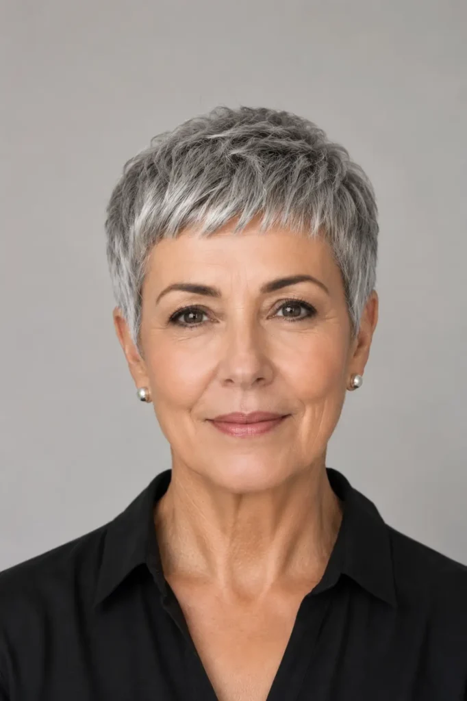 Short Pixie Haircuts for Older Women 21 19. Classic Caesar Inspired Crop