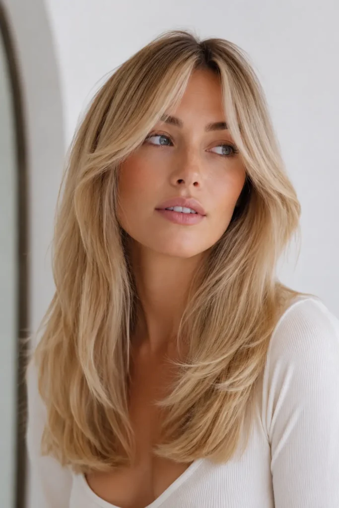 2 — Curtain Bangs With Face Framing Layers