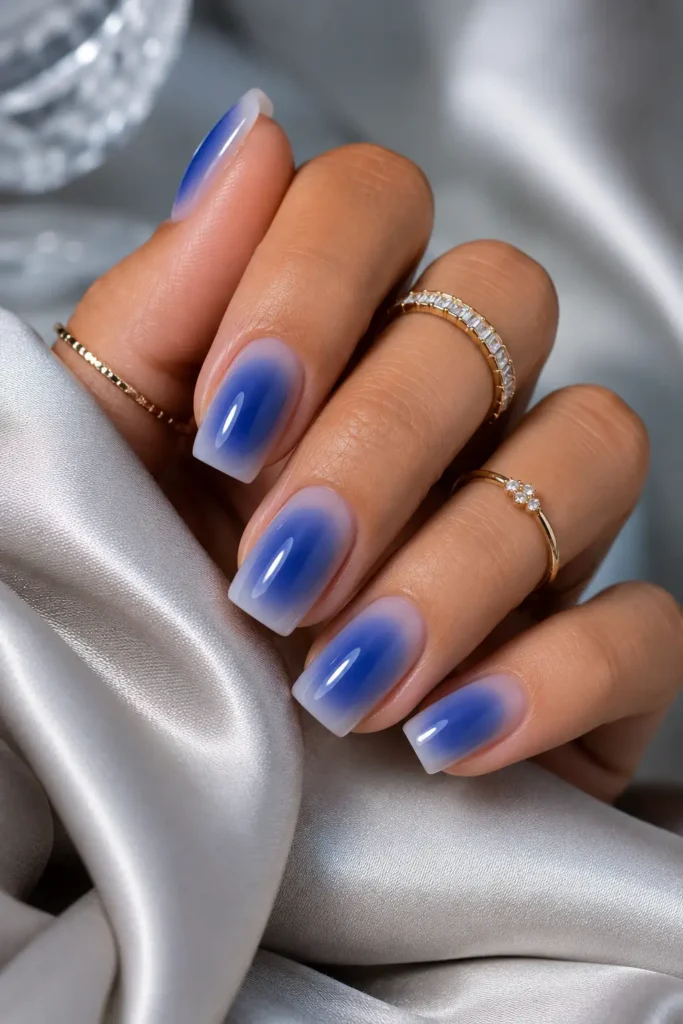 Aura Nails 4 2. Blue Aura Nails Cool Toned