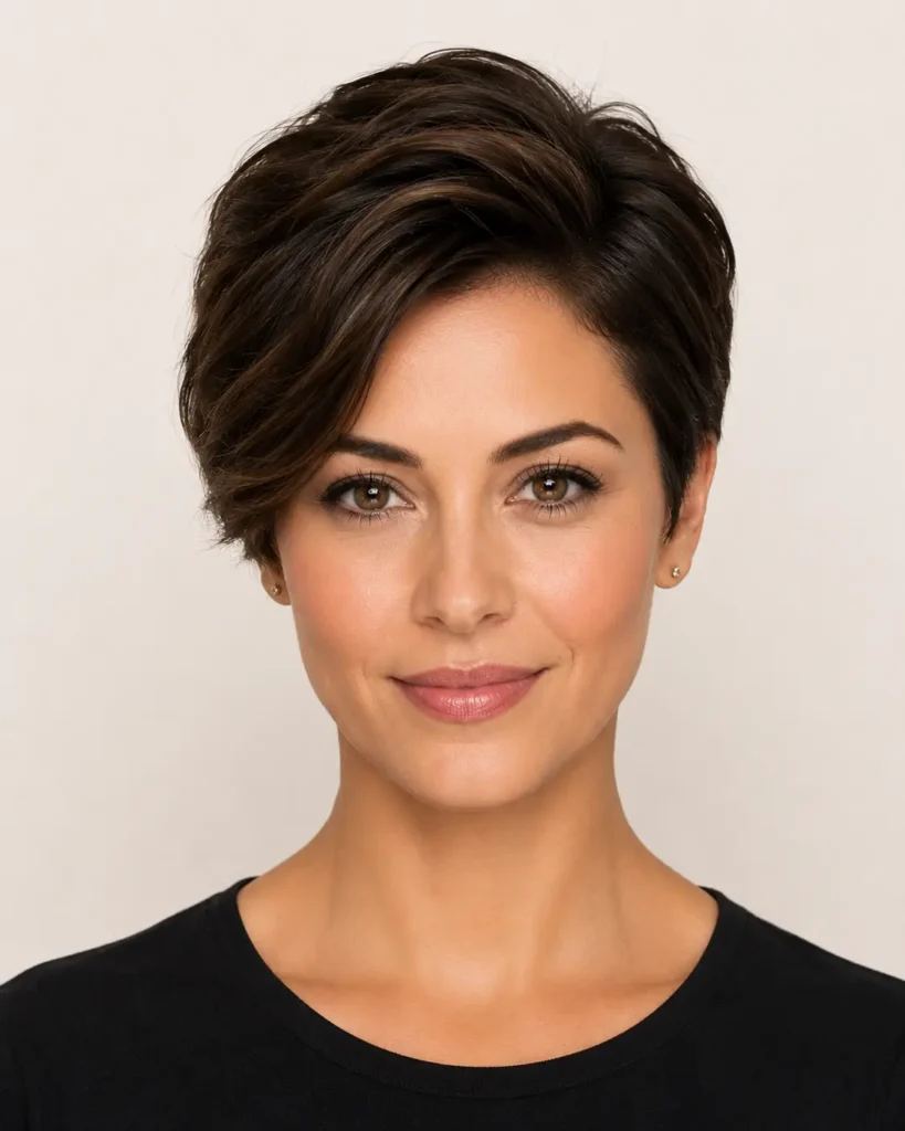 Short Pixie Cut Ideas 22 20. Side Part Voluminous Pixie