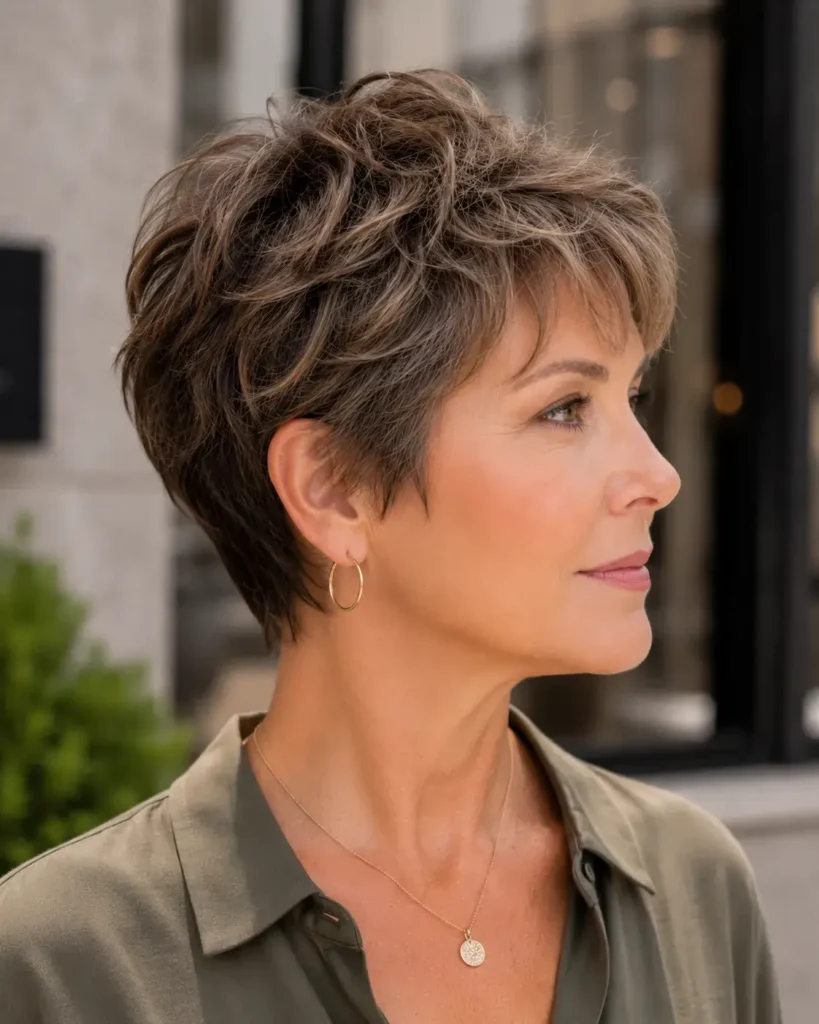 Short Haircuts for Women Over 50 21 20. Textured Crop With Natural Movement