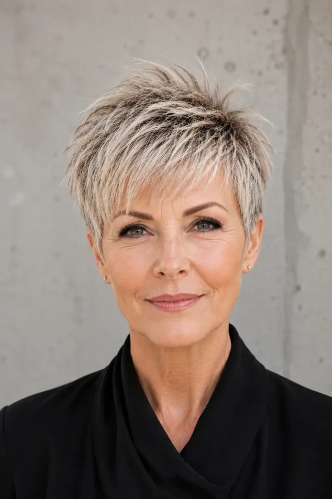 21. Ash Blonde Choppy Pixie With Wispy Bangs