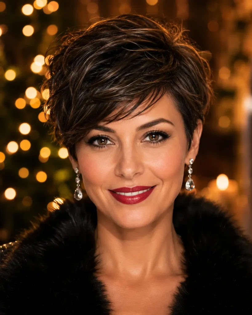 Short Pixie Cut Ideas 23 21. Glam Holiday Party Pixie