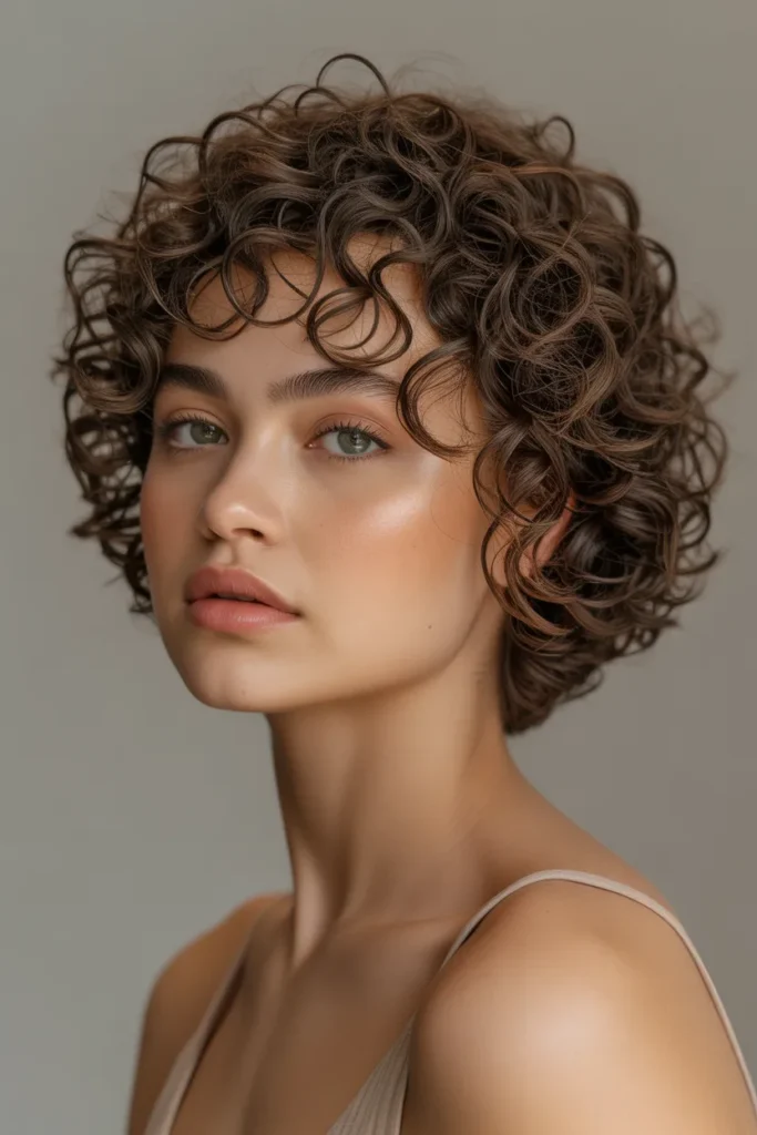 Short Haircuts for Women 22 21. Short Curly Haircut — Defined Curl Pixie