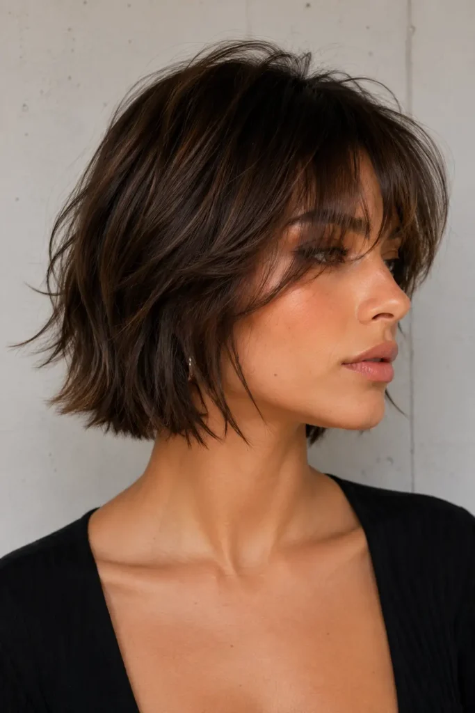 21. Soft Shag with Feathered Curtain Bangs