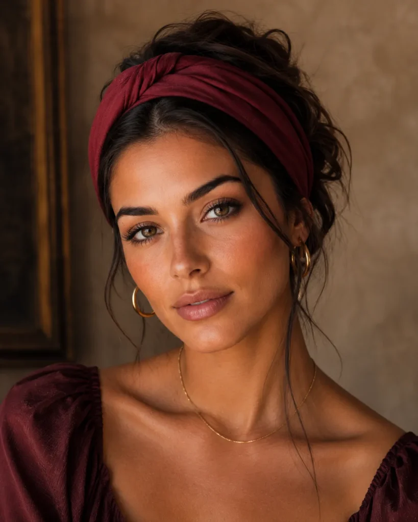 Hairstyles for Big Foreheads 24 23 — Thick Headband Updo