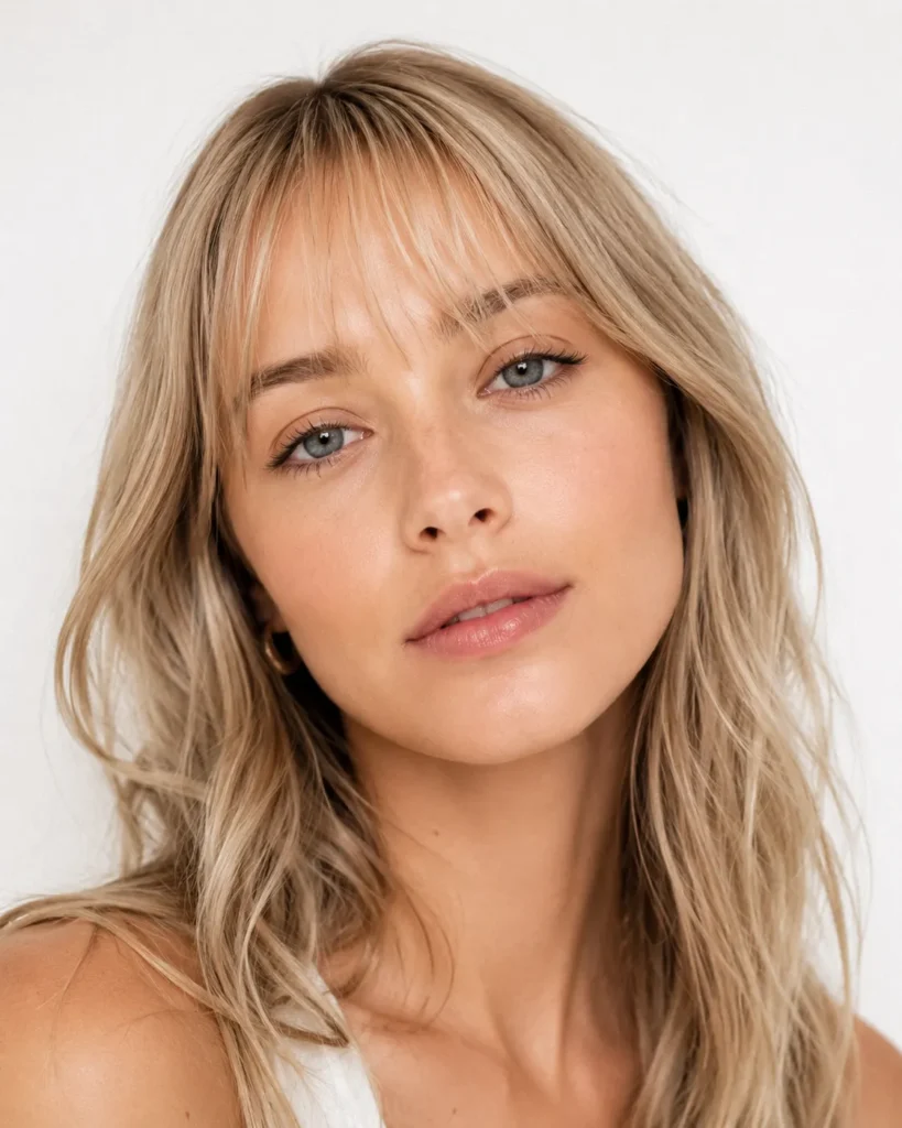 Hairstyles for Big Foreheads 4 3 — Wispy Fringe Bangs