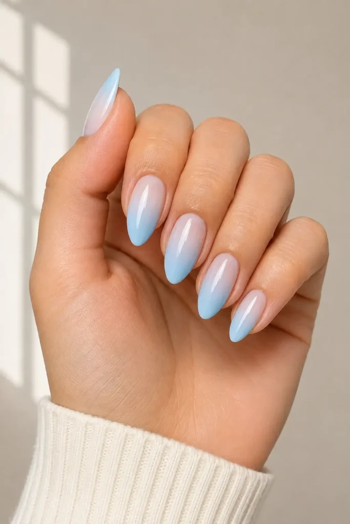Light Blue Nail Ideas 5 3. Light Blue Ombre Nails