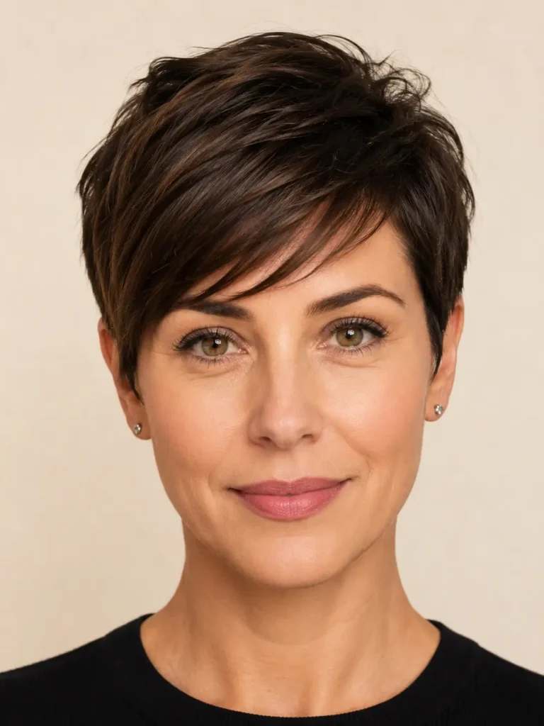 Short Pixie Cut Ideas 5 3. Side Swept Fringe Pixie