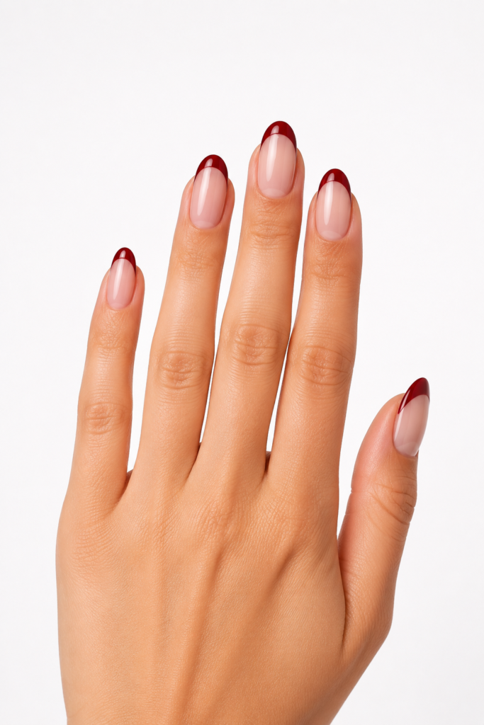 Red Cherry Nail Ideas 6 4. Cherry French Tip Nails
