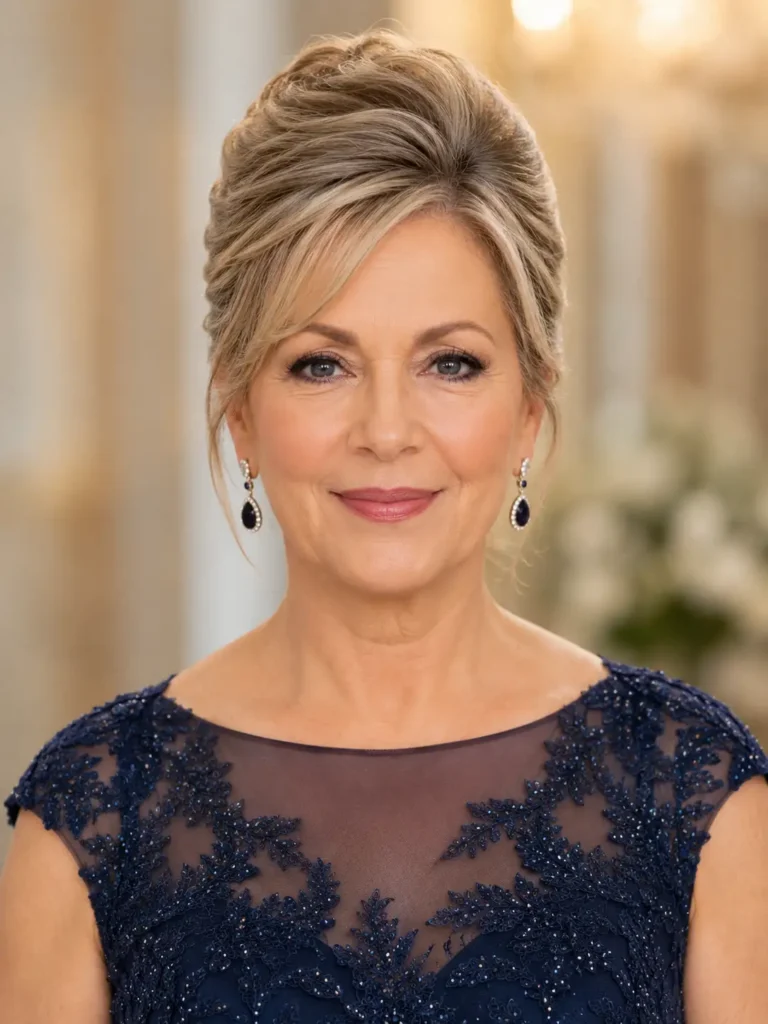 4. Classic French Twist with Volume Pins