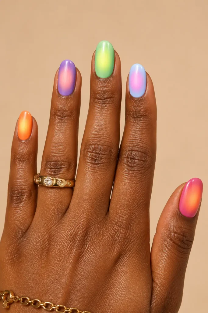 Aura Nails 6 4. Colorful Multi
