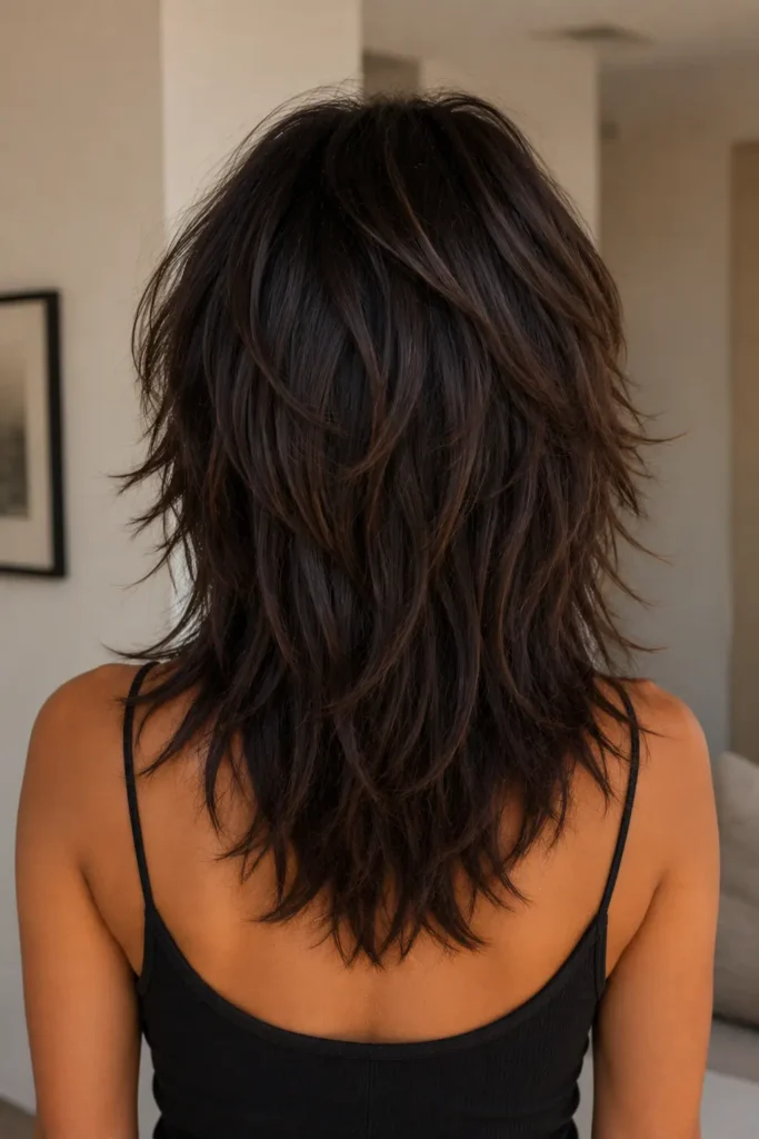 Shag Hairstyles for Medium Length Thin Fine Hair 5 4. Textured Shag with Piece y Wispy Ends