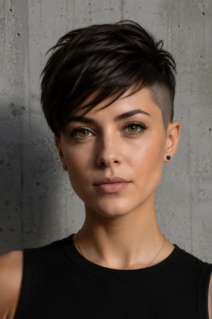 Short Pixie Cut Ideas 6 4. Undercut Pixie with Shaved Sides