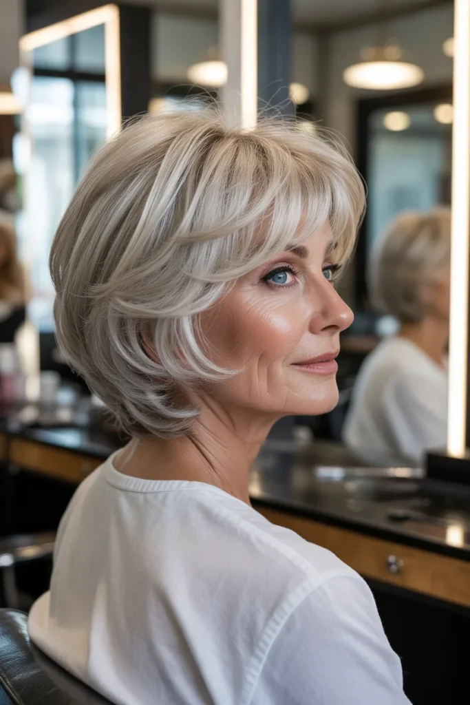 Short Haircuts for Women Over 60 6 5 — Stacked Bob