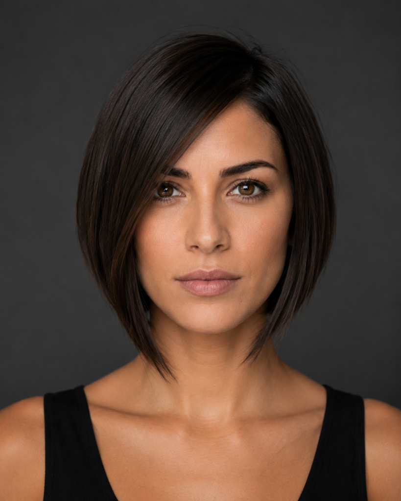 Chin Length Hairstyles for Thin, Fine Hair 7 5. A Line Bob Longer in Front Shorter in Back