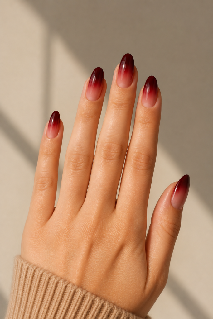 Red Cherry Nail Ideas 7 5. Cherry Ombre Nails