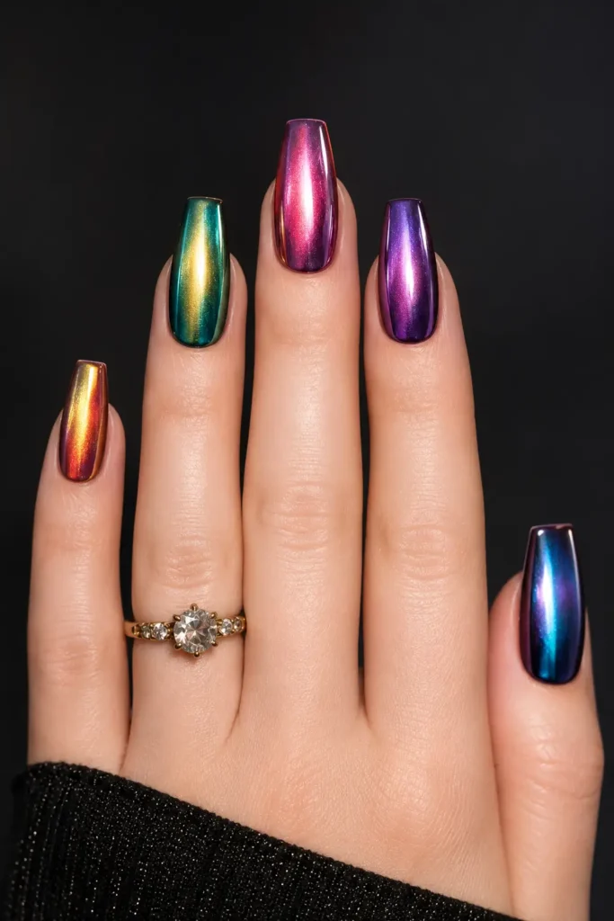Aura Nails 7 5. Chrome Aura Nails